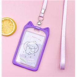 Футляр для карт на ленте "Happy dog", purple