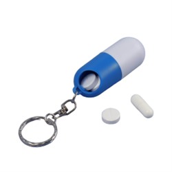 160185 Таблетница-брелок Onlitop Travel «Пилюля» с кольцом (1 секция)