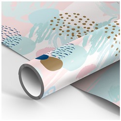 Бумага упаковочная 70*100см MESHU Abstract pattern 90г/м2 М100_41099/Россия