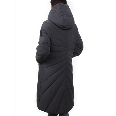 H265 DK.GRAY Пальто зимнее облегченное женское (150 гр. холлофайбер)
