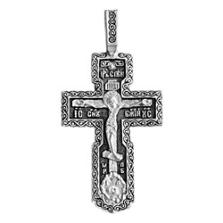 Крест из серебра литье частичное чернение