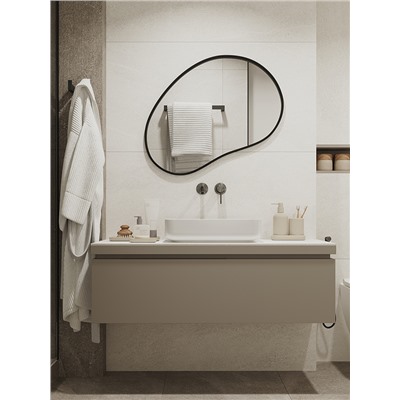 Подставка для ванных принадлежностей Slim, светло-серая, большая