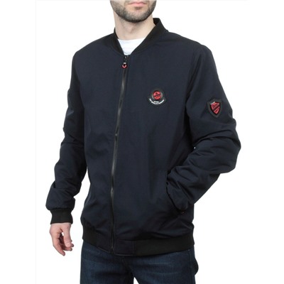 EM25056-2 DARK BLUE Куртка-бомбер мужская демисезонная (100 гр. синтепон)