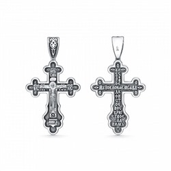 Крест из серебра литье частичное чернение