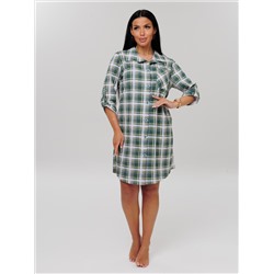 Женский халат Х-150(К) / Зеленый (клетка)