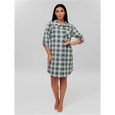 Женский халат Х-150(К) / Зеленый (клетка)