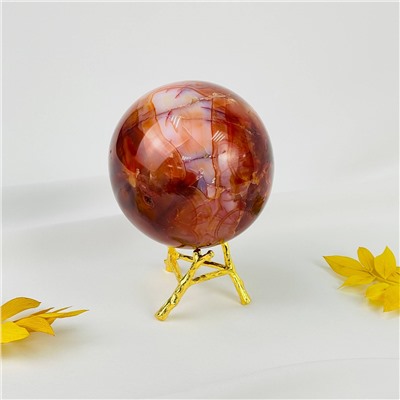 Радуга Самоцветов Шар из Сердолика на подставке