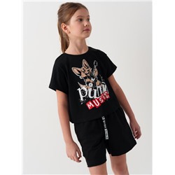 Комплект для девочки: футболка, шорты