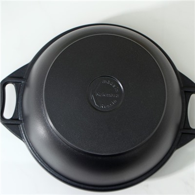 Казан KUKMARA «Традиция», 3 л, крышка-сковорода, литые ручки, антипригарное покрытие, литой алюминий, чёрный