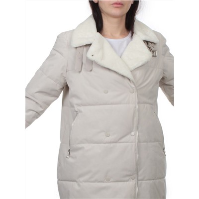S24-236 LT. BEIGE Куртка демисезонная женская (100 гр. холлофайбер)