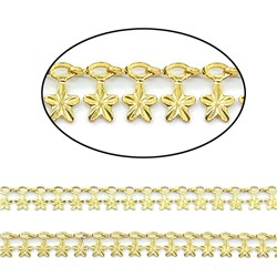 Цепочка для украшений "бахрома", звено 7*5мм цв.золотистый, 50см