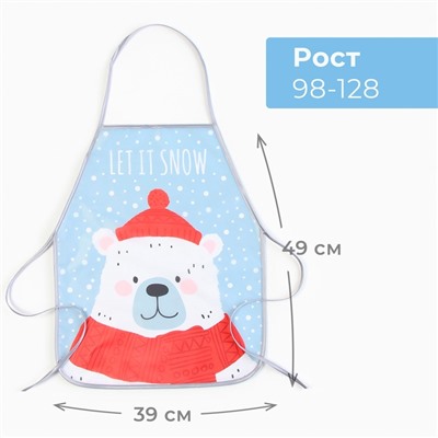 Фартук детский для творчества "Этель" "Let it snow", 49 х 39 см, 100% п/э