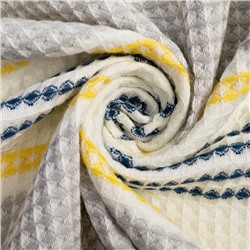 Полотенце вафельное банное «Этель» Waffle, 70×140 см, 100% хлопок, 280 г/м², жёлто-синее