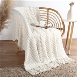 Плед SL Home Soft 130*170 см, цв.белый, 100% акрил