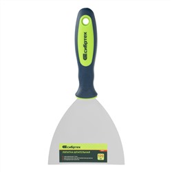 Шпательная лопатка из нержавеющей стали, 120 мм, двухкомпонентная ручка Сибртех