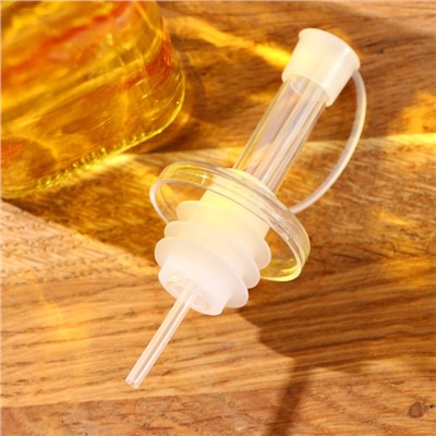 Бутылка для соусов и масла Доляна «Галерея», 200 мл, h=19 см, стекло, жёлтая