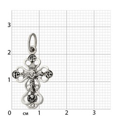 Крест из серебра литье частичное чернение