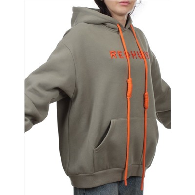 2616 GRAY GREEN Толстовка женская (85% хлопок, 10% полиэстер, 5% спандекс)