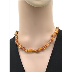 Бусы для щитовидки янтарные цв.коньячный, 53см