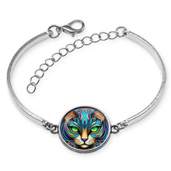 BSI-0192 Браслет металлический Кошка