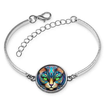 BSI-0192 Браслет металлический Кошка