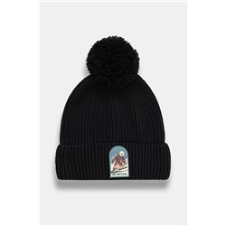 Czapka bawełniana męska beanie kolor czarny