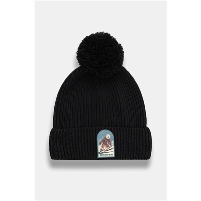 Czapka bawełniana męska beanie kolor czarny