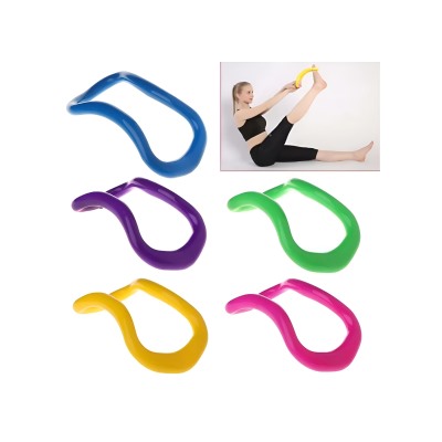 2538 Кольцо-растяжка для пилатеса, йоги, стретчинга (цвет: розовый)