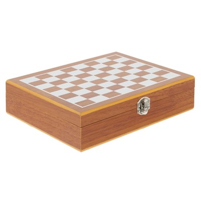 Набор подарочный (шахматы, покер, фляжка, 220 мл, L24 W19 H6 см