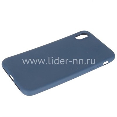 Задняя панель для  iPhone XR  Силикон матовый (синяя)