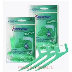 Зубочистка с нитью флосстик ментол №30