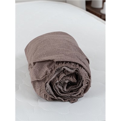 Постельное белье поплин Иваново (без пододеяльника) / Капучино