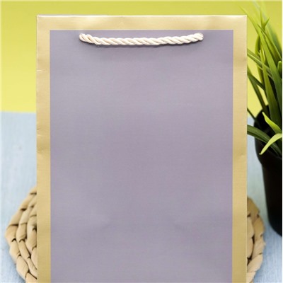 Пакет подарочный (XS) «Classic line», dark gray (19.5*14.5*10)