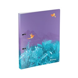 Папка на 2 кольцах Berlingo "Flower Art", А4, 24мм, 600мкм, с рисунком, D-кольца, с внутр. карманом