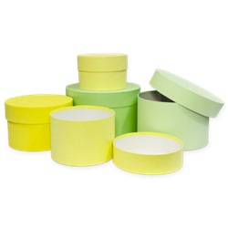 Набор коробок - цилиндр 5 шт, Весенний 89, 24*14-15,5*10 см.