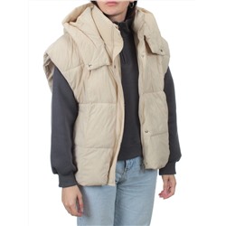 24001 BEIGE Жилет утепленный женский (100 гр. холоффайбер)