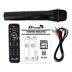 Колонка 08" (30-50 HOME SOUND) динамик 4шт/2х8"; 2х4"; 2х1" комплект 2 колонки ELTRONIC (черная)