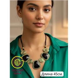 Колье на кожаном шнурке "Женская грация" Арт КШ2130/31