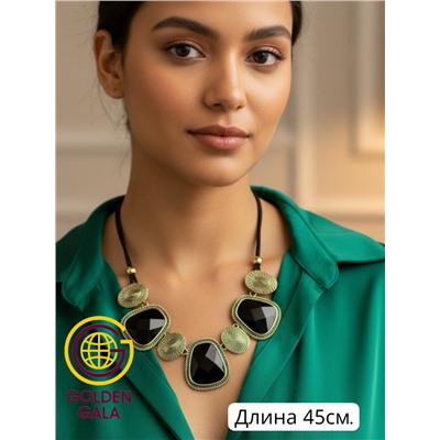 Колье на кожаном шнурке "Женская грация" Арт КШ2130/31