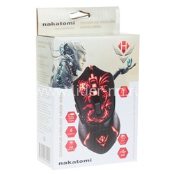 Мышь проводная NAKATOMI игровая Gaming MOG-25U 6 кнопок (черная)