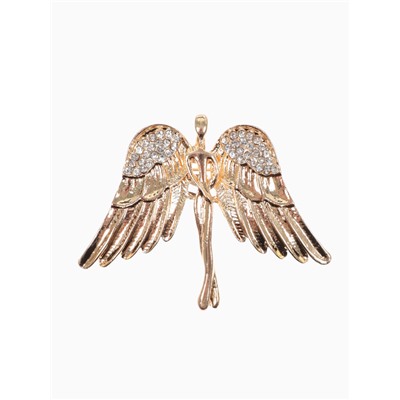 Брошь «Ангел», цвет белый в золоте