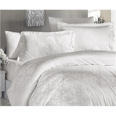 Сатиновое Постельное Белье Евро 2 сп. JACQUARD SATEN First Choice