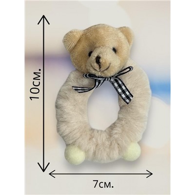 Резинка для волос меховая "Мишка" РД10 тип 2