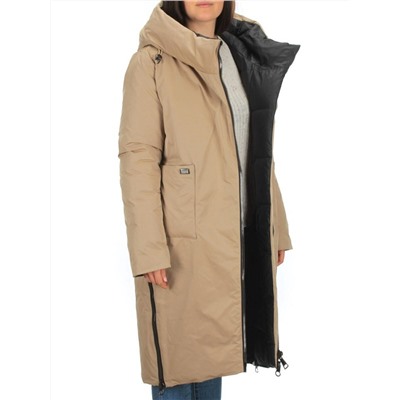 9082 BEIGE Куртка зимняя женская (200 гр. холлофайбера)
