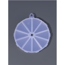 Органайзер для хранения мелочей, 10 ячеек, d=12.8×1.5 см, прозрачный