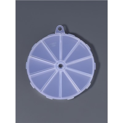 Органайзер для хранения мелочей, 10 ячеек, d=12.8×1.5 см, прозрачный