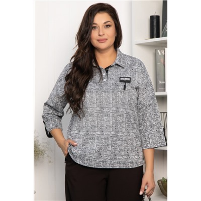 Блуза Лариса (серая) Б14312-18М