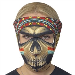 Полнолицевая защитная неопреновая маска Wild Wear Shaman - Актуальное сочетание полной защиты от коронавируса, функциональности и удобства, многоразовости, яркого уникального дизайна. Подходит в качестве антивирусной маски, для поездок на мотоцикле, велосипеде, электросамокате и т.д. №28