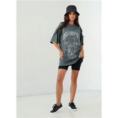 Женская футболка оверсайз с принтом CRACPOT