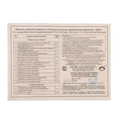 Аптечка для оказания первой помощи работникам "ФЭСТ", приказ 262н, сумка 0370